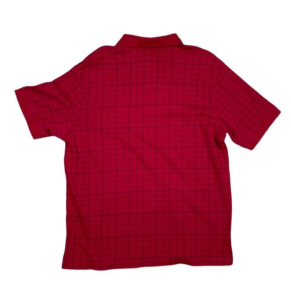 Roundtree & Yorke Polo Red Check Mens Size Large - Picture 2 of 4